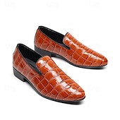 voordelige Semi-formeel-Heren loafers van imitatieleer met krokodillenmotief – stijlvolle instappers voor formele gelegenheden en zakelijke kleding