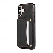 economico Cover per iPhone-telefono Custodia Per iPhone 16 Pro Max Plus iPhone 15 Pro Max Plus iPhone 14 13 12 11 Pro Max Plus Mini SE Per retro Con supporto Slot per schede Resistente agli urti Retrò TPU pelle sintetica