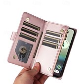 ieftine Alte Carcase-telefon Maska Pentru Pixel 9 Pro Pixel 9 Pro XL Pixel 8 Pro Pixel 8 Pixel 9 Pixel 7 Pixel 7 Pro Capac Spate rezista Fermoar Acceptă încărcarea fără fir Retro TPU PU piele