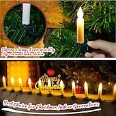 cheap Battery String Lights-Festive LED Candle Light String Warm White Battery-Powered Clip-On For Easy Hanging Perfect For Christmas Tree &amp; Holiday Decor