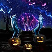economico Giocattoli luminosi-1 lampada a sfera al plasma da 5 pollici, globo luminoso attivato dal tocco e dal suono, magica, interattiva, con impostazione dell&#039;umore, lampada divertente e scientifica, accessorio per feste,