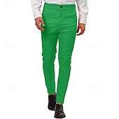 billige Chinos-Herre Dressbukser Mager Bukser kinesisk Knapper Lomme عادي Komfort Formell Fest Arbeid Mote Klassisk Stil Rosa Blå Mikroelastisk