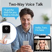 abordables Systèmes de sonnettes-Sonnette vidéo sans fil, caméra IP intelligente visuelle, vision nocturne, surveillance en temps réel, interphone à distance, sonnette de sécurité