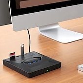 Недорогие Компьютер и офис-внешний привод компакт-дисков и DVD-дисков USB 3.0/type-c с разъемом SD/TF и USB 3.0, оптический привод DVD-RW, устройство для записи и чтения компакт-дисков, ноутбук, проигрыватель VCD