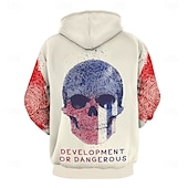 abordables Sudaderas y Hoodies de Halloween-Hombre Graphic Oscuro Sudadera Sudaderas Sudadera Manga Larga Sudadera con capucha Con Capucha Vacaciones Impresión 3D Vacaciones Deporte Noche Beige Estampado Invierno Primavera &amp; Otoño Diseñador
