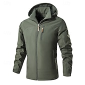 cheap Softshell, Fleece &amp; Hiking Jackets-Men&#039;s Hiking Fleece Jacket Winter Outdoor Patchwork Thermal Warm Fleece Lining Fleece Jackets Full Zip Climbing Camping / Hiking / Caving Traveling Black Army Green Khaki Dark Blue Grey