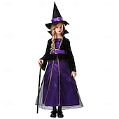 levne Zlé čarodějnice-Čerodějnice Valpuržina noc Šaty Cosplay kostým Dětské Dívčí cosplay Večírek předvečer Všech svatých Karneval Plesová maškaráda Jednoduchý karnevalový kostým