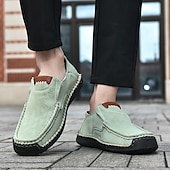 levne Pánské nazouváky a mokasíny-pánské ležérní slip-on mokasíny, lehké prodyšné boty z umělé kůže s protiskluzovou podrážkou, ideální pro každodenní nošení a outdoorové aktivity