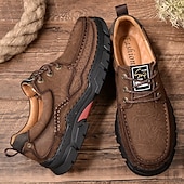 economico Scarpe da uomo-scarpe da uomo robuste e comode, in pelle scamosciata, con design traspirante e suola resistente, perfette per escursioni e abbigliamento casual