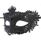 olcso Maszk-Halloween Maszk Velencei maszk Maszk egy boton Párok 2 db Farsangi maszk Fél arc Felnőttek Uniszex Mindszentek napja Farsang Mardi Gras Parti Party estélyi viselet Álarcos mulatság Egyszerű Halloween