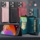 お買い得  iPhone用ケース-電話 ケース 用途 iPhone 16 Pro Max プラス iPhone 15 プロマックスプラス iPhone 14 13 12 11 Pro Max Plus Mini SE バックカバー ウォレットカードケース スタンド付き 取り外し可 磁石バックル レトロ風 TPU PC PUレザー