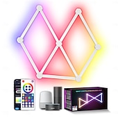 voordelige Slimme lampen-LED Slimme Lamp Tuya Slimme Wifi Kleurrijke Splicing Lamp DIY Binnenwand Sfeerlamp Draadloze Bluetooth LED Creatieve Ophaal Quantum Licht Koppeling Inductie 6/9/12 Packs