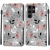 Недорогие Чехлы для Samsung-телефон Кейс для Назначение S24 Ultra S24 Plus S24 А55 А35 А25 А15 5Г S25 Ультра Кейс на заднюю панель со стендом с ремешком на запястье Разъем для карты Ретро ТПУ Кожа PU