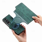 お買い得  サムスン用ケース-電話 ケース 用途 Zフォールド6 Z Fold 5 Z Fold 4 Z Fold 3 バックカバー スタンド付き 磁石バックル カード挿入口 レトロ風 PUレザー