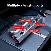 levne Nabíječky do auta-inteligentní dokovací stanice do auta typ-c pd 27w rychlá nabíječka usb extender dokovací stanice napájený splitter pro tesla model 3