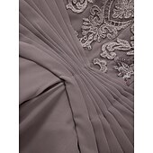 voordelige Vloerlengte-A-Line Moeder van de Bruid Jurk Bruiloft Gast Elegante Plus Size Hoge Lage V Hals Asymmetrische Enkel Lengte Chiffon Kant Halve Mouw Met Beading Applicaties 2025 gratis maatwerk