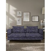 baratos Cobertura de Sofa-Capas de Sofá 100% Algodão Floral Com Estofamento 3 Lugares Com Braços