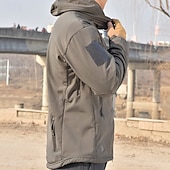 economico Fleece &amp; Giacche 3 in 1-Per uomo Giubbino da escursione Inverno All&#039;aperto Impermeabile Antivento Zip anteriore Giacca leggera Cerniera intera Campeggio / Escursionismo / Speleologia Grigio scuro Nero Verde militare Cachi