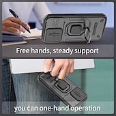 cheap iPhone Cases-Phone Case For iPhone 16 Pro Max iPhone 15 Pro Max iPhone 14 Pro Max iPhone 13 Pro Max Back Cover Ring Holder Shockproof TPU PC Metal