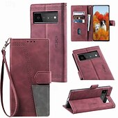 זול תיק טלפון אחר-טלפון מגן עבור Pixel 8 Pro Pixel 8 Pixel 7 Pixel 7 Pro Pixel 6 Pixel 6 Pro מארז כרטיס ארנק עם מעמד עם רצועת יד חריץ לכרטיס רטרו TPU עור PU
