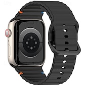 olcso Apple óraszíjak-Sportszíj Kompatibilis valamivel Apple Watch óraszíj 38mm 40mm 41mm 42mm 44mm 45mm 49mm Elasztikus Állítható Szilikon Csere óraszíj mert iwatch Ultra 2 Series 9 8 7 SE 6 5 4 3 2 1