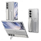 levne Pouzdra pro Samsung-Pouzdro na telefon pro Samsung Galaxy Z Fold 6 Z Fold 5 Z Fold 4 Z Fold 3 Zadní kryt s držákem s ochranou obrazovky plně ochranné retro Armor PC silikonové