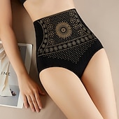 ieftine Lenjerie de modelare-Tanga pentru controlul burticii pentru femei, chiloți modelați cu talie înaltă, brâu din plasă, fără sudură, pentru slăbire, lenjerie de corp, ținute de acasă