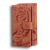 cheap iPhone Cases-Phone Case For iPhone 16 Pro Max Plus iPhone 15 Pro Max Plus iPhone 14 13 12 11 Pro Max Plus Mini SE Back Cover with Stand Holder Magnetic Card Slot Retro TPU PU Leather