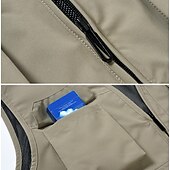 cheap Men&#039;s Vest-Men&#039;s Vest Gilet Fishing Vest Hiking Vest Daily Date Vacation Fashion Casual Spring &amp;  Fall Mesh Pocket Polyester Breathable Comfortable Plain Zipper V Neck Regular Fit Black Yellow Red Navy Blue Vest