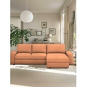 economico Copridivano-Copridivano per divano da 3 e 4 posti in cotone al 100% con braccioli di colore uniforme foderine in cotone trapuntato