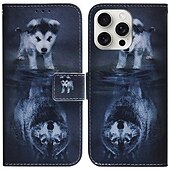 levne Pouzdra pro iPhone-telefon Carcasă Pro iPhone 16 Pro Max Plus iPhone 15 Pro Max Plus iPhone 14 13 12 11 Pro Max Plus Mini SE Zadní kryt se stojánkem Magnetické Slot pro kartu Tygr Retro TPU PU kůže