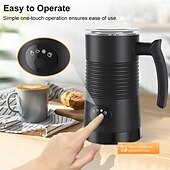 cheap Kitchen Appliances-Electric Coffee Milk Frother Milk Steamer Soft Foam Maker with Two Whisks for Frothing and Heating Milk 4 IN 1 Multifunction