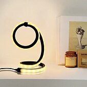 baratos Candeeiros de mesa-1pc nórdico simples espiral lâmpada de mesa, quarto cabeceira proteção para os olhos, regulável usb alimentado led lâmpada decorativa para casa sala de estar quarto