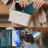 ieftine Carcasă Samsung-telefon Maska Pentru Samsung Galaxy S24 Ultra Plus S23 S22 S21 S20 Ultra Plus FE A55 A35 A25 A15 5G A73 A53 A33 A23 A13 S25 Ultra Portofel Card Magnetic cu Lanyard cu curea de mână Retro TPU PU piele