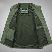 preiswerte Men&#039;s Vest-Herren Weste Angelweste Weste für Wanderer Täglich Verabredung Urlaub Modisch Brautkleider schlicht Frühling Sommer Gitter Tasche Polyester Atmungsaktiv Komfortabel Glatt Reisverschluss Ständer