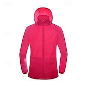 voordelige Waterdichte jassen-Dames Wandeljack Buitenshuis Zonbescherming Ademend Lichtgewicht jack Windjack Reizen Donker Grijs Zwart Wit Geel Roze