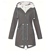 baratos Jaquetas sopradoras-Mulheres Casaco de inverno Jaqueta de lã para caminhada Inverno Ao ar livre Prova-de-Água Quente Macio Confortável Jaquetas em Velocino Zip Completo Campismo / Escursão / Espeleologismo Viajar