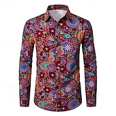levne Topy-Retro 70. léta Tričko Hippie Kašmírový vzor Geleneksel Pánské předvečer Všech svatých Karneval Párty Večírek Běžné / Denní Dospělé Tričko
