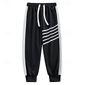 baratos Calças Desportivas-Homens Calças Esportivas Corredor Calças Calça casual Patchwork Com Cordão Cintura elástica Tecido Conforto Quente Comprimento total Ao ar livre Casual Diário Esportes Moda Preto Cinzento
