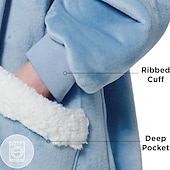 cheap Wearable Blanket-Blanket Hoodie Super Warm Soft Sherpa Fleece Hooded Blanket Comfy Wearable Snuggle Blanket Sweatshirt with Giant Pockets One Size fits all Men Women Teenagers