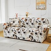 baratos Cobertura de Sofa-capa de sofá estampada capa elástica para sofás em formato de L protetor de móveis elegante e durável ideal para renovar a decoração da sua sala de estar com um design exclusivo