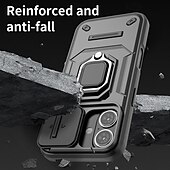 cheap iPhone Cases-Phone Case For iPhone 16 Pro Max iPhone 15 Pro Max iPhone 14 Pro Max iPhone 13 Pro Max Back Cover Ring Holder Shockproof TPU PC Metal