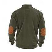 levne Dovolená-Pánské Polo na čtvrt zip Golfová košile Denní Dovolená Čtvrtletní zip Dlouhý rukáv Módní Moderní Barevné bloky Slátanina Jaro &amp; podzim Běžný Námořnická modř Světle šedá Armádní zelená Meruňková Polo