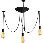 economico Luci a sospensione-lampada a sospensione a led bianco caldo 6/10/14 teste retro edison multi regolabile fai da te luce ragno soffitto moderno chic industriale per soggiorno camera da letto 110-240v