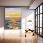 voordelige Stillevens schilderijen-olieverfschilderij handgeschilderd abstract zeegezicht schilderijen op canvas handgemaakt rijk getextureerd oceaan schilderij moderne wandkunst handgeschilderd kunstwerk landschap schilderij voor