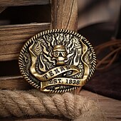 economico Cinture da uomo-Per uomo Fibbia della cintura Con fibbia Argento Bronzo Lega Stile vintage Retrò vintage Fantasma Texas Giornaliero Celebrazioni religiose