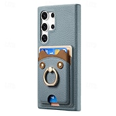cheap Samsung Cases-Phone Case For Samsung Galaxy S24 S23 S22 S21 Ultra Plus A55 A35 A25 A15 5G A55 5G A14 A34 A54 S20 Plus S20 Ultra A53 A33 A23 A13 A33 Back Cover Ring Holder Card Slot Shockproof Retro PC PU Leather