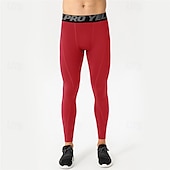 お買い得  ランニングパンツとタイツ-男性用 レギンス ランニングパンツ コンプレッションパンツ トラックパンツ ポケット 弾性ウエストバンド ハイウエスト サイクリングタイツ アウトドア スポーツ 屋内 秋 速乾性 ライトウェイト ソフト マラソン ランニング いい結果になる テイラーフィット スポーツウェア アクティブウェア ホワイト ルビーレッド バーガンディー