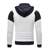 preiswerte Basic-Hoodies für Herren-Herren Vollreißverschluss-Kapuzensweatshirt Reißverschluss Kapuzensweatshirt Fleece Kapuzensweatshirt Weiß Rote Blau Grau Mit Kapuze Farbblock Reißverschluss Patchwork Tasche Sport &amp; Outdoor Täglich