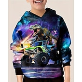 Jungen 3D Graphic Galaxis Dinosaurier Kapuzenshirt Langarm Frühling Herbst Modisch Strassenmode kinderkleidung 4-12 Jahre Mit Kapuze Outdoor Casual Täglich Regular Fit preiswerte Jungen 3D Tiere-Jungen 3D Graphic Galaxis Dinosaurier Kapuzenshirt Langarm Frühling Herbst Modisch Strassenmode kinderkleidung 4-12 Jahre Mit Kapuze Outdoor Casual Täglich Regular Fit